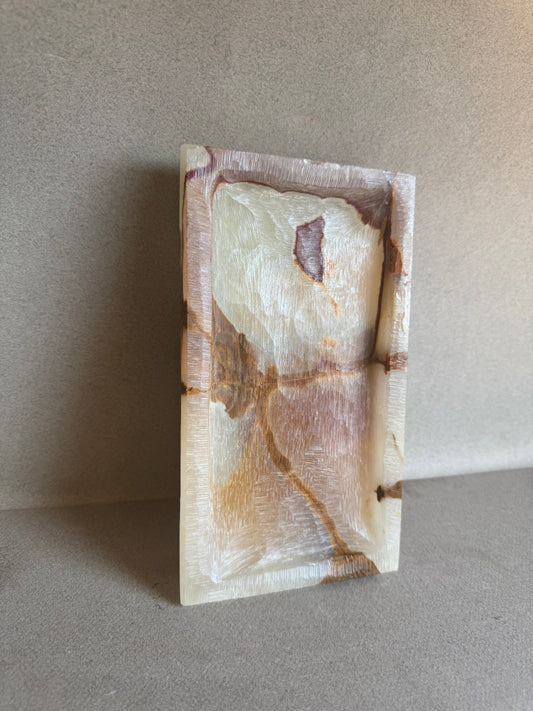 Cream, honey, and terracotta | SAÉA Onyx Catchall Tray