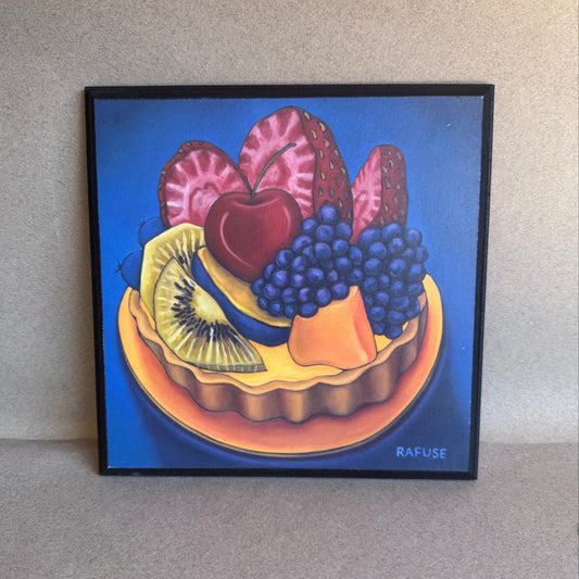 Vintage Fruit Tart Wall Plaque | Rafuse