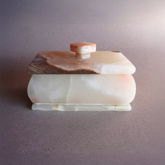 Ivory, golden honey, and rust | SAÉA Storage Box with Lid