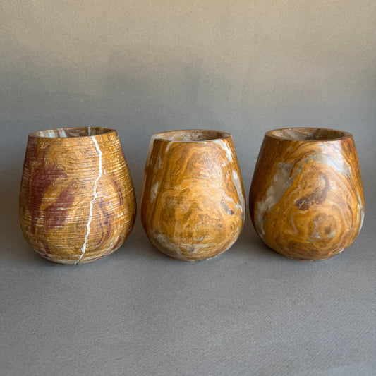 Clay, rust, and dusk | SAÉA Curved Onyx Vessel