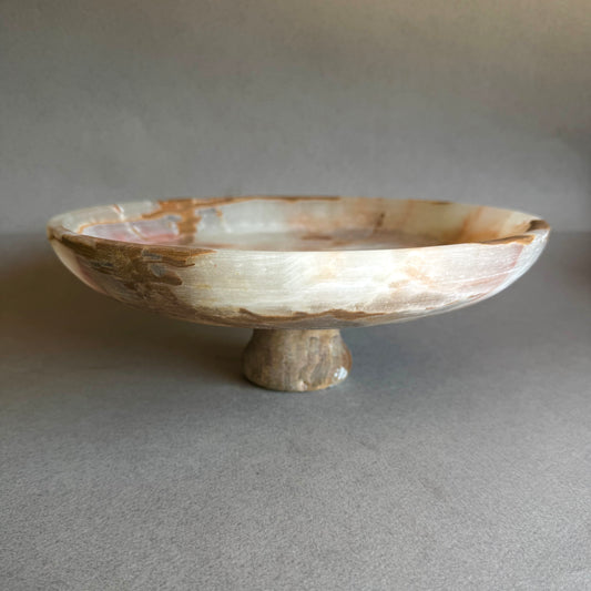 Honey, amber, and terracotta | SAÉA Centerpiece Pedestal Bowl