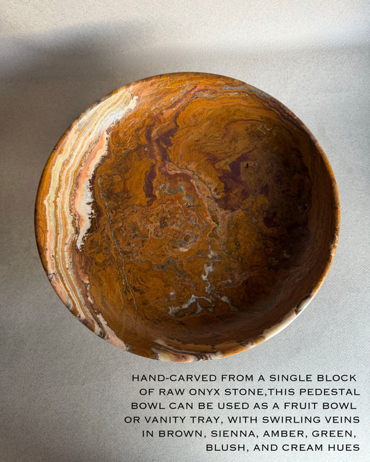 Brown, sienna & amber | SAÉA Centerpiece Pedestal Bowl