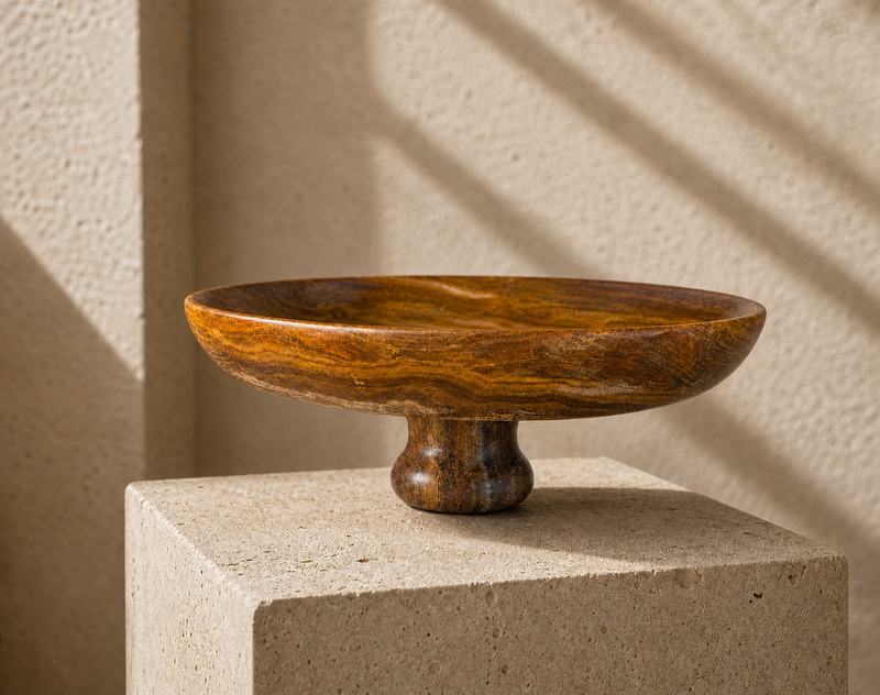 Desert brown & rust | SAÉA Centerpiece Pedestal Bowl
