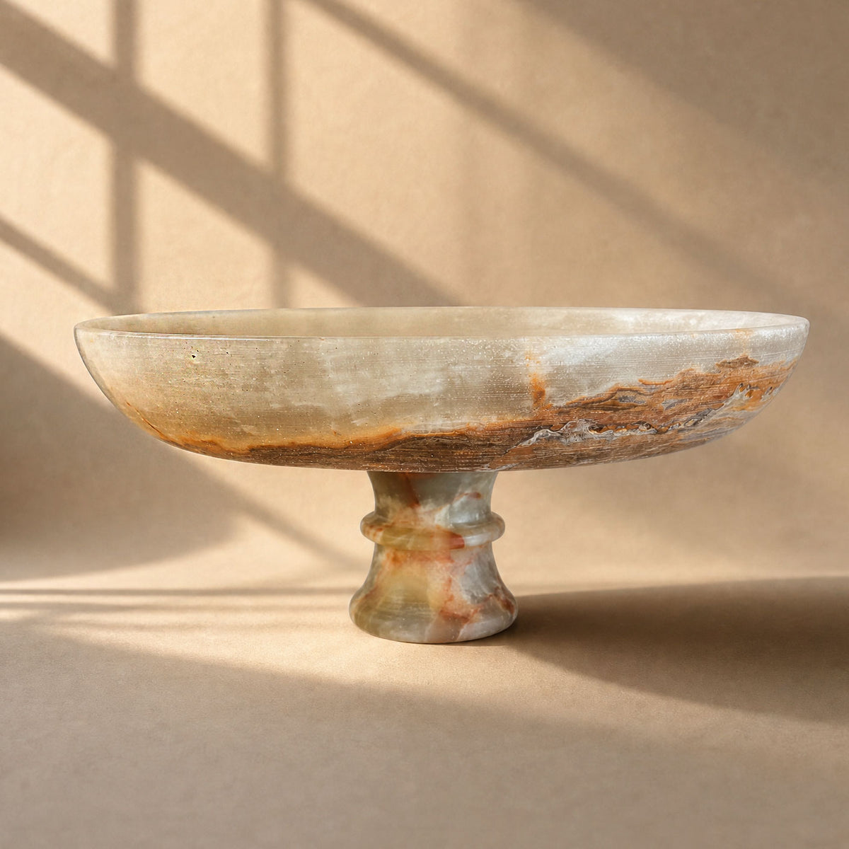 Alabaster & amber | SAÉA Centerpiece Pedestal Bowl