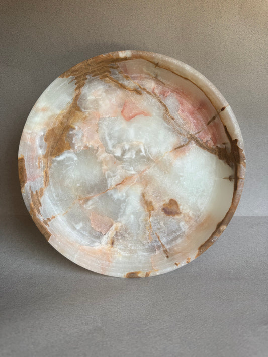 Honey, amber, and terracotta | SAÉA Centerpiece Pedestal Bowl