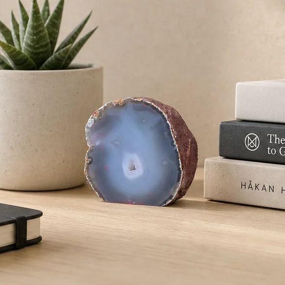 Ash & Ember — SAÉA Standing Agate, styled in a room