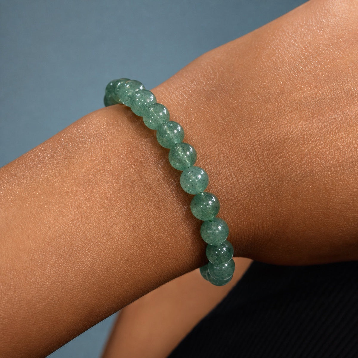 Jade Aventurine Beaded Stretch Bracelet | SAÉA
