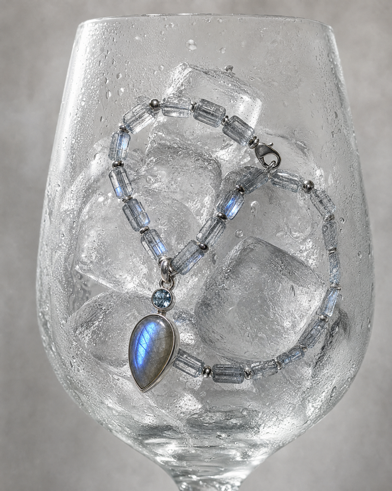 Moonstone & Topaz Beaded Necklace in Sterling | SAÉA