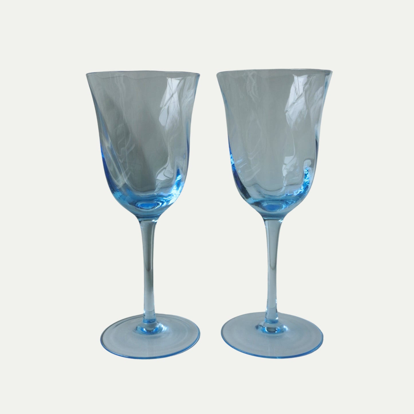 Vintage blue wine glasses