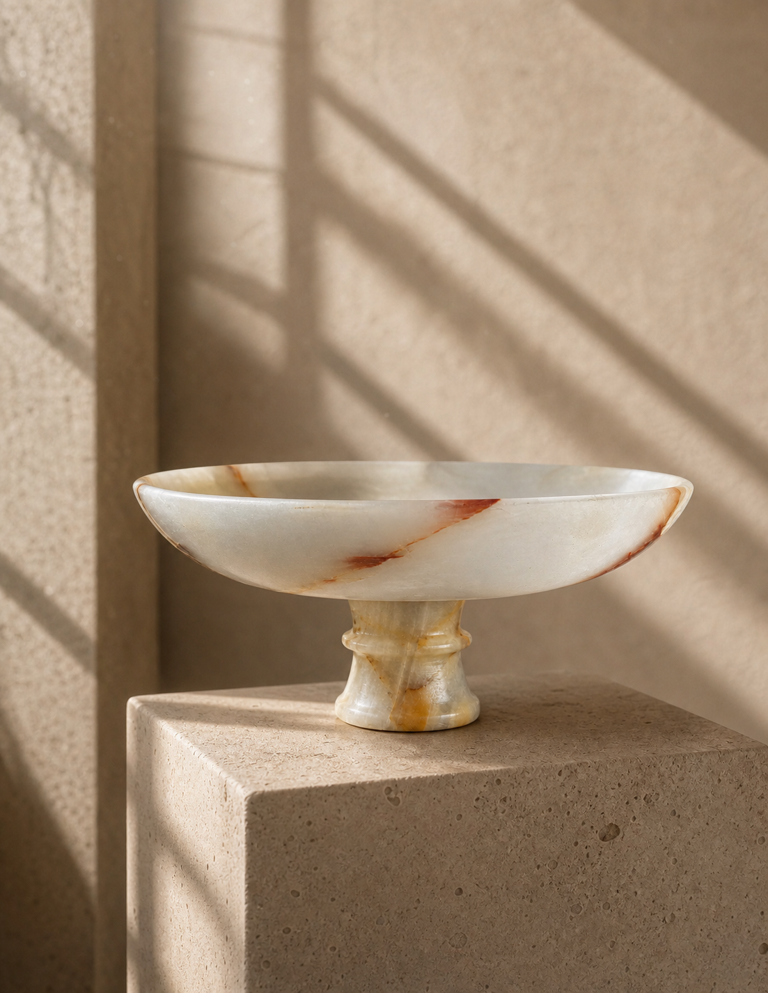 Ivory & blush | SAÉA Centerpiece Pedestal Bowl