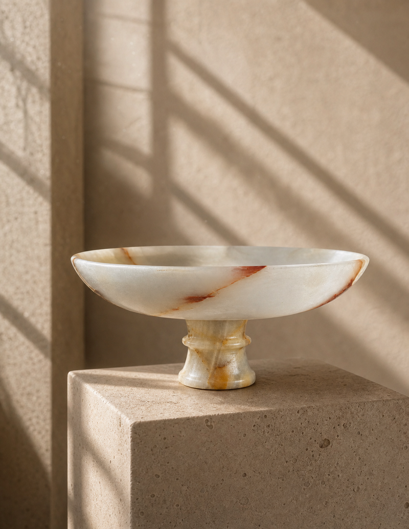 Ivory & blush | SAÉA Centerpiece Pedestal Bowl