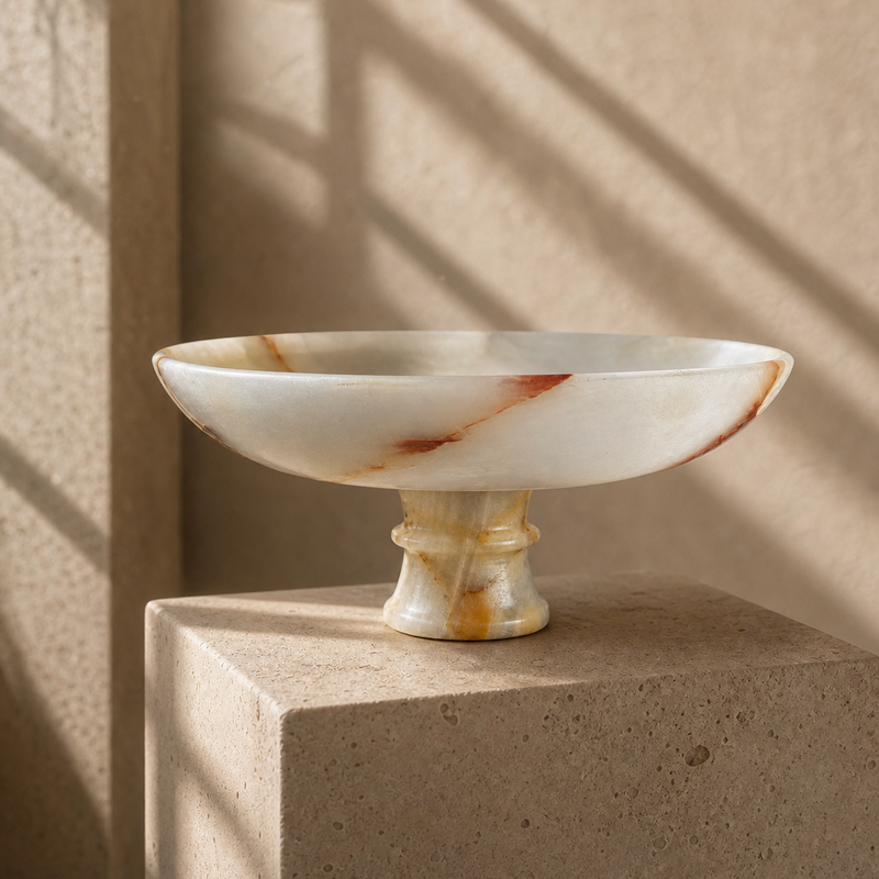 Ivory & blush | SAÉA Centerpiece Pedestal Bowl
