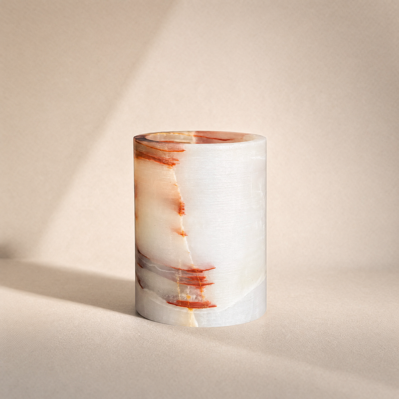 Cream, rust & amber | SAÉA Flat Onyx Vessel