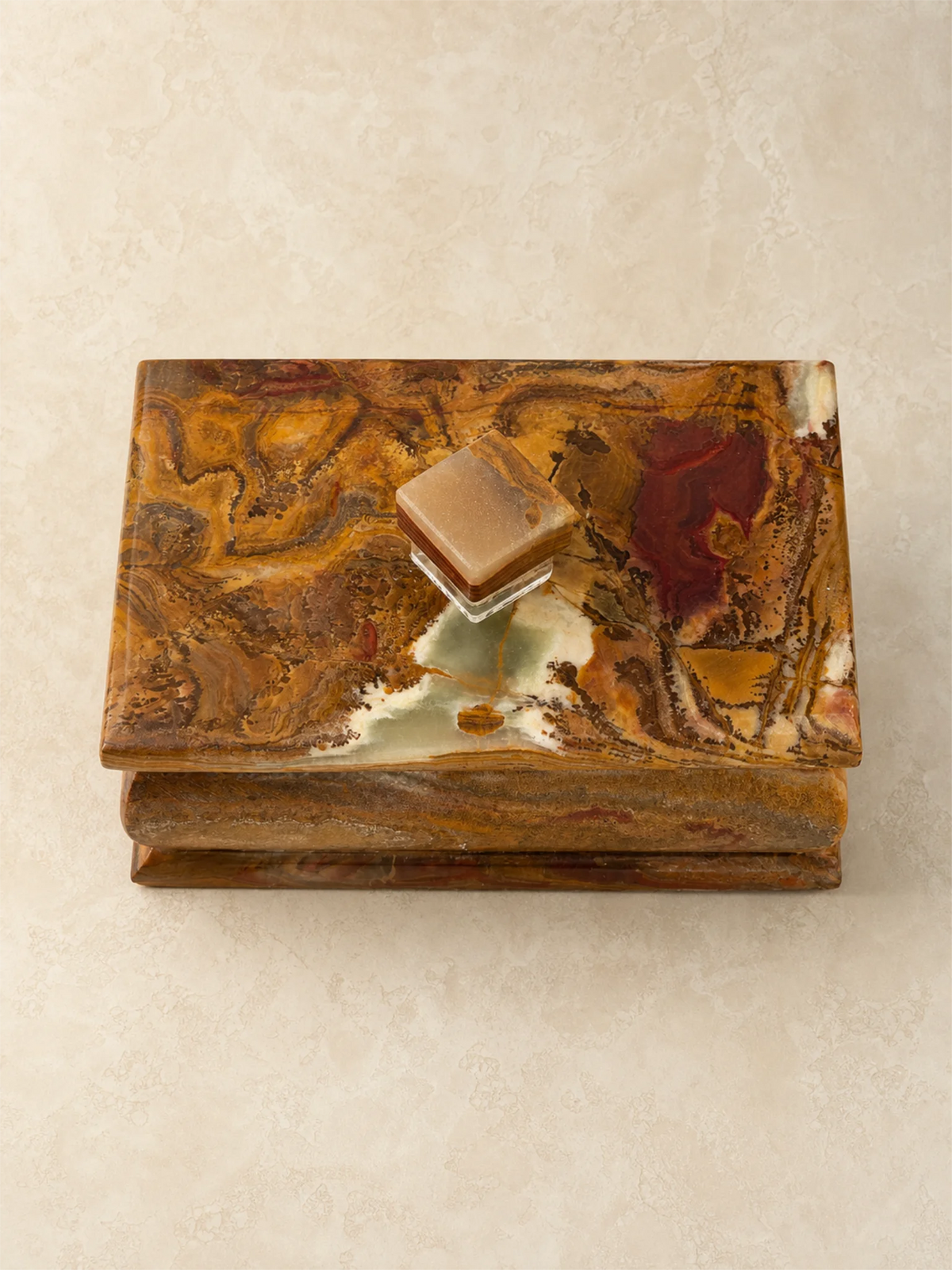 Cognac & Garnet | SAÉA Keepsake Box with Lid