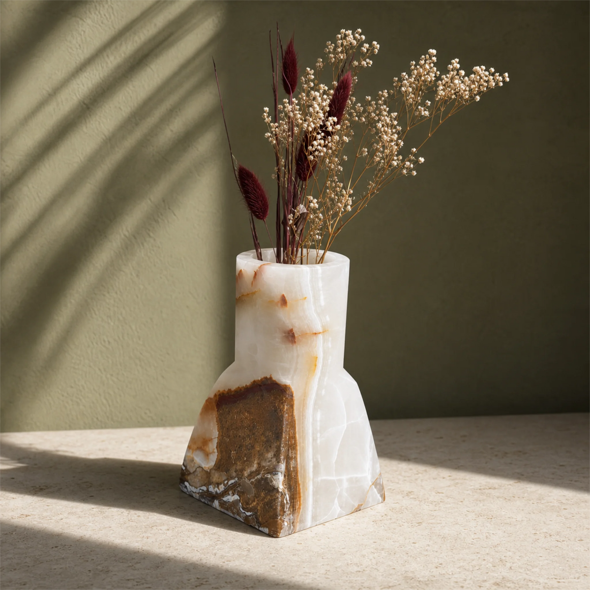 Ivory & Cognac | SAÉA Onyx Bud Vase
