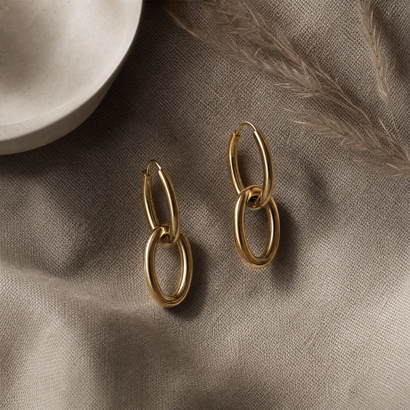 SAÉA Double Hoop Sculptural Earrings