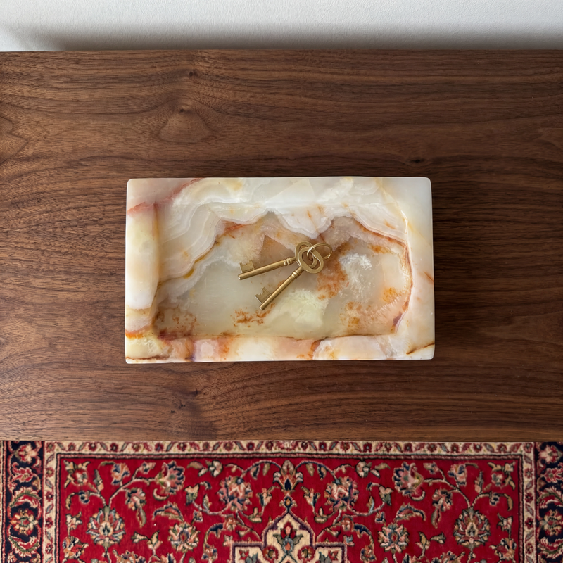 Warm ivory & honey | SAÉA Onyx Catchall Tray