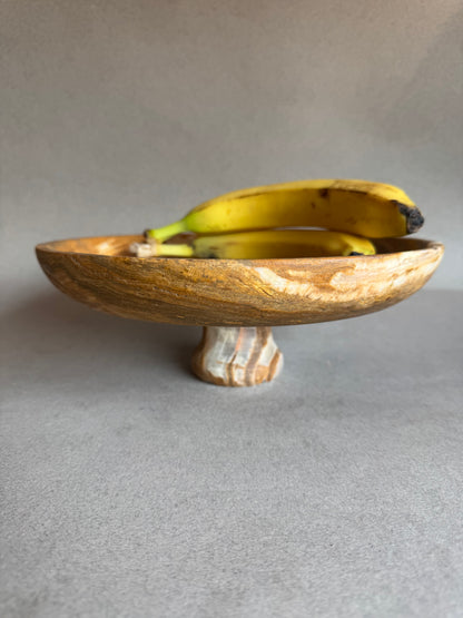 Ivory, blush, and sandstone | SAÉA Centerpiece Pedestal Bowl