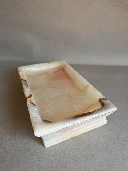 Ivory, apricot, and clay | SAÉA Onyx Catchall Tray