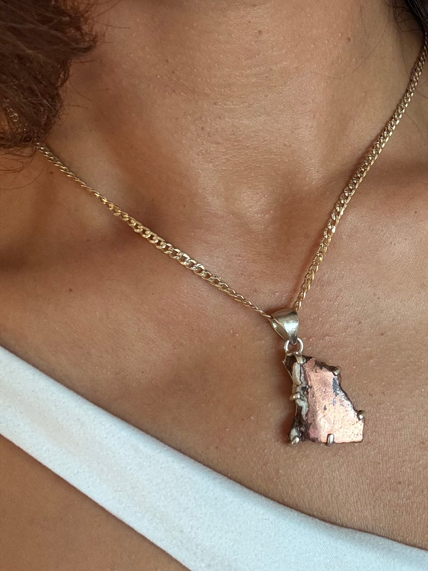 SAÉA Copper Dolomite Curb Link Necklace