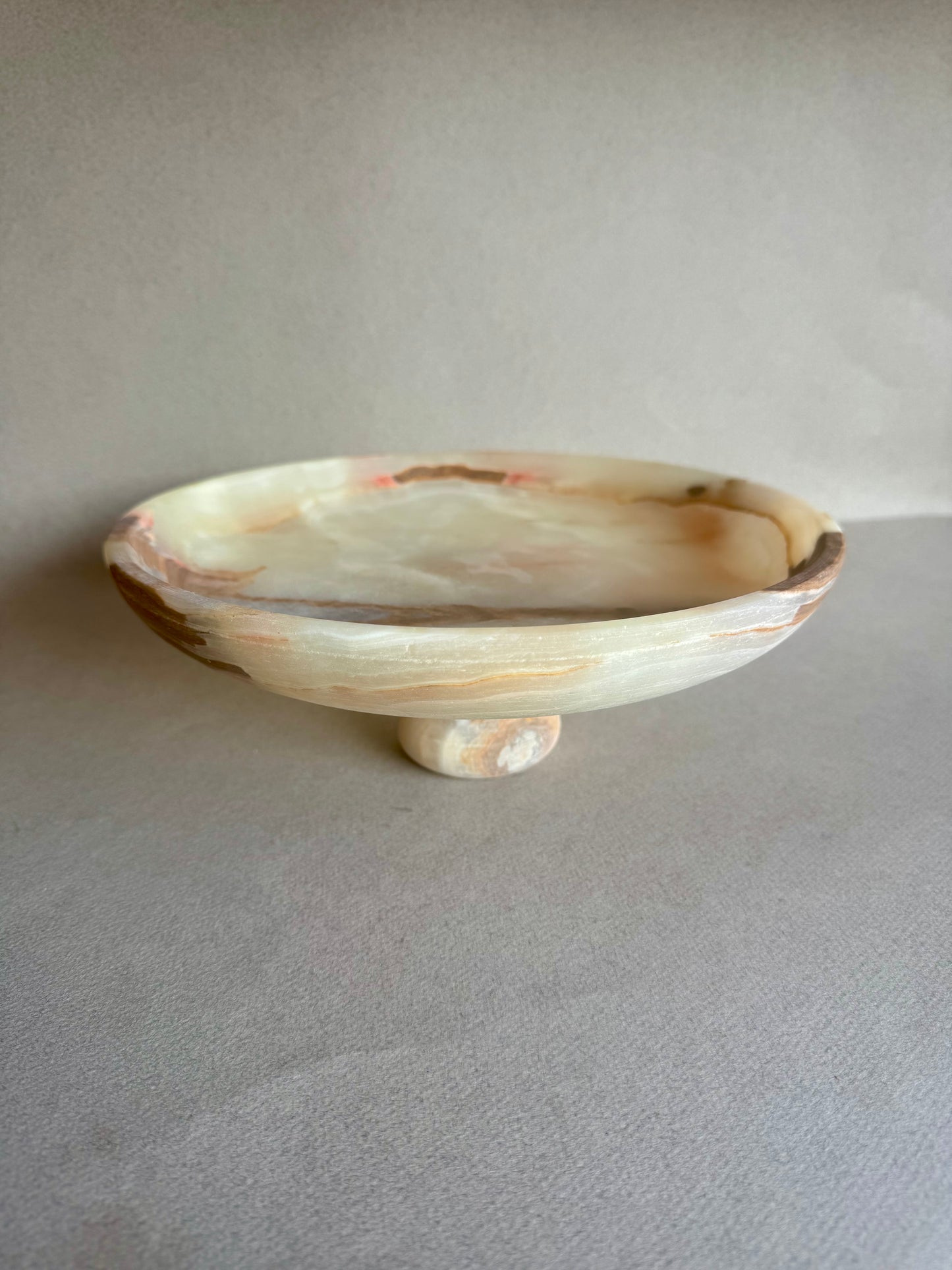 Opal, clay, and sand | SAÉA Centerpiece Pedestal Bowl