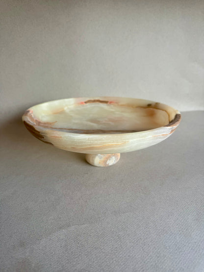 Opal, clay, and sand | SAÉA Centerpiece Pedestal Bowl