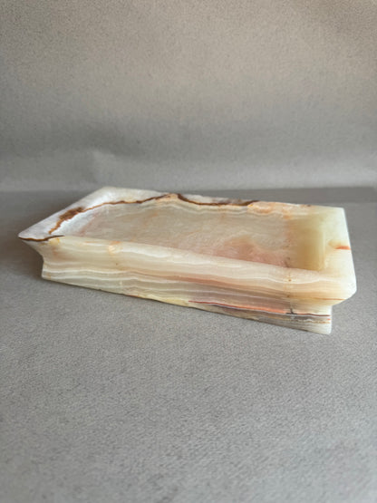 Ivory, apricot, and clay | SAÉA Onyx Catchall Tray