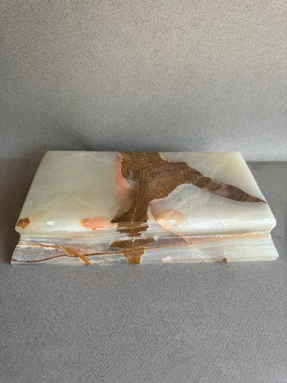 Cream, honey, and terracotta | SAÉA Onyx Catchall Tray