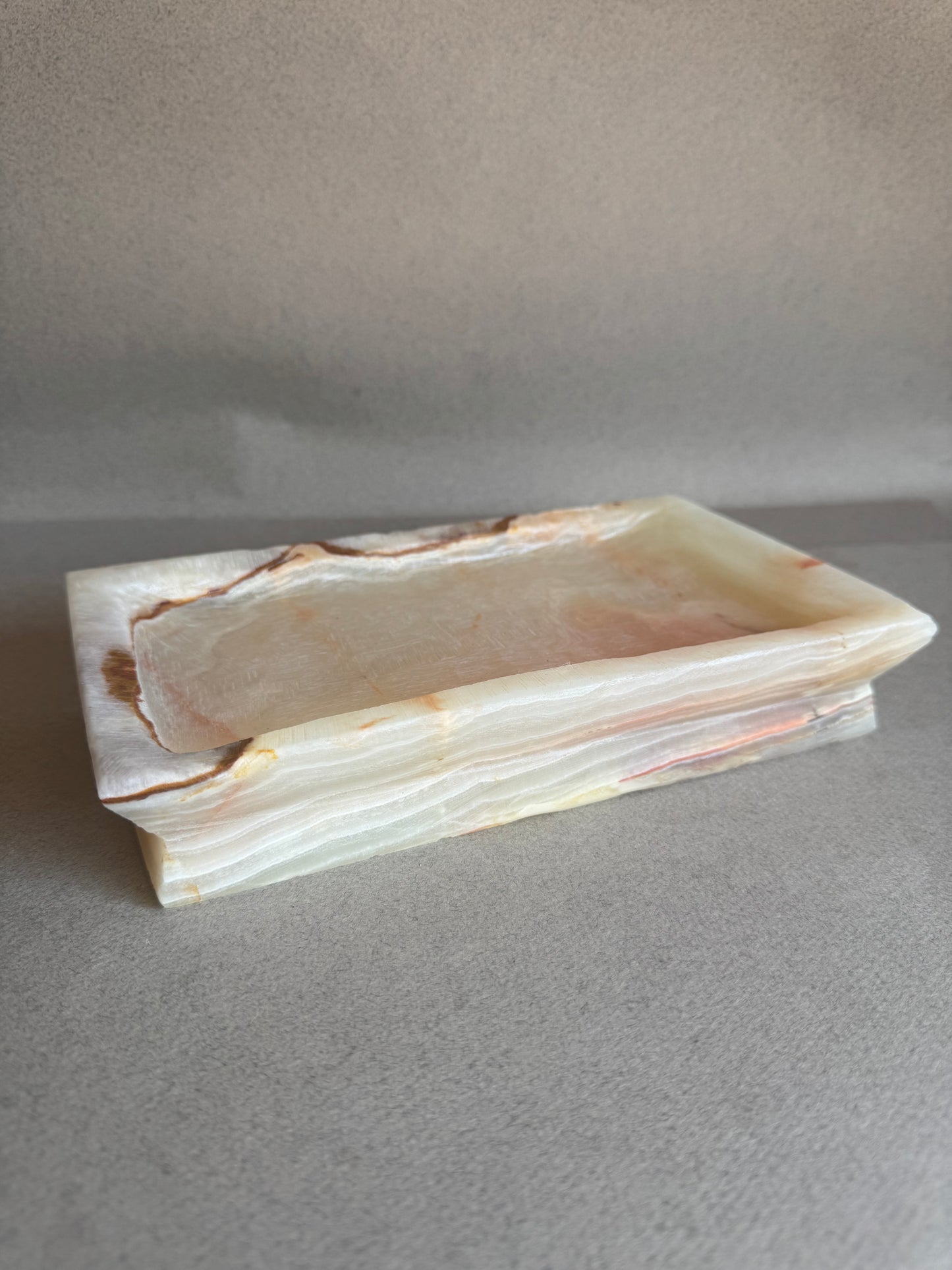 Ivory, apricot, and clay | SAÉA Onyx Catchall Tray