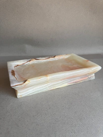 Ivory, apricot, and clay | SAÉA Onyx Catchall Tray