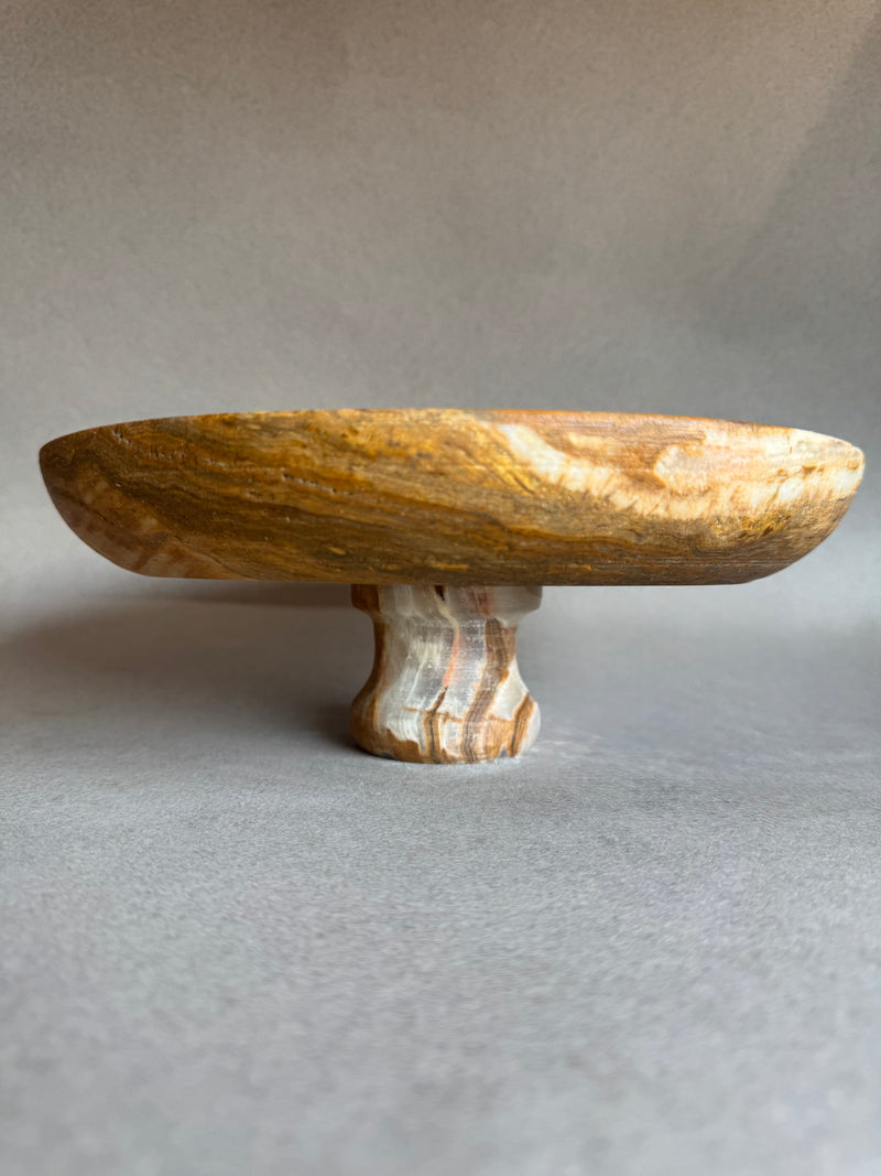 Ivory, blush, and sandstone | SAÉA Centerpiece Pedestal Bowl