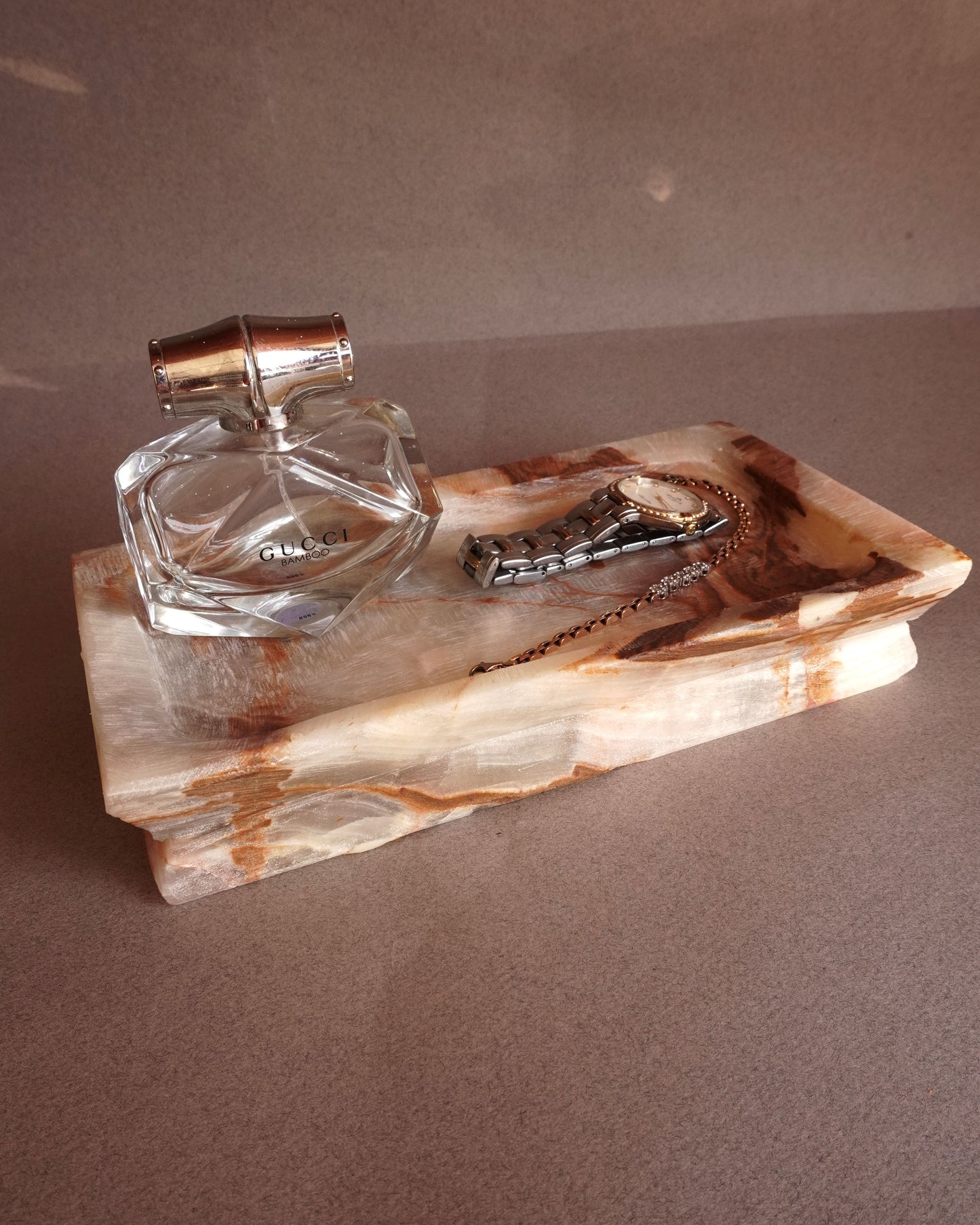 Desert ivory, clay, and gray | SAÉA Onyx Catchall Tray