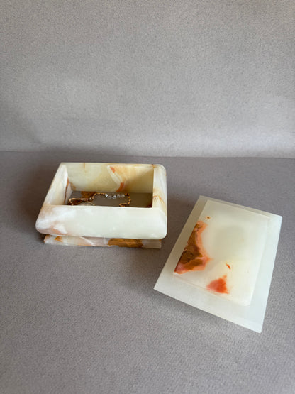 Cream, green and blush | SAÉA Storage Box with Lid