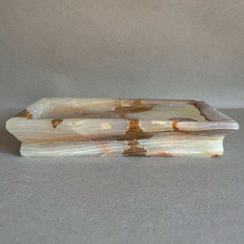 Cream, honey, and terracotta | SAÉA Onyx Catchall Tray