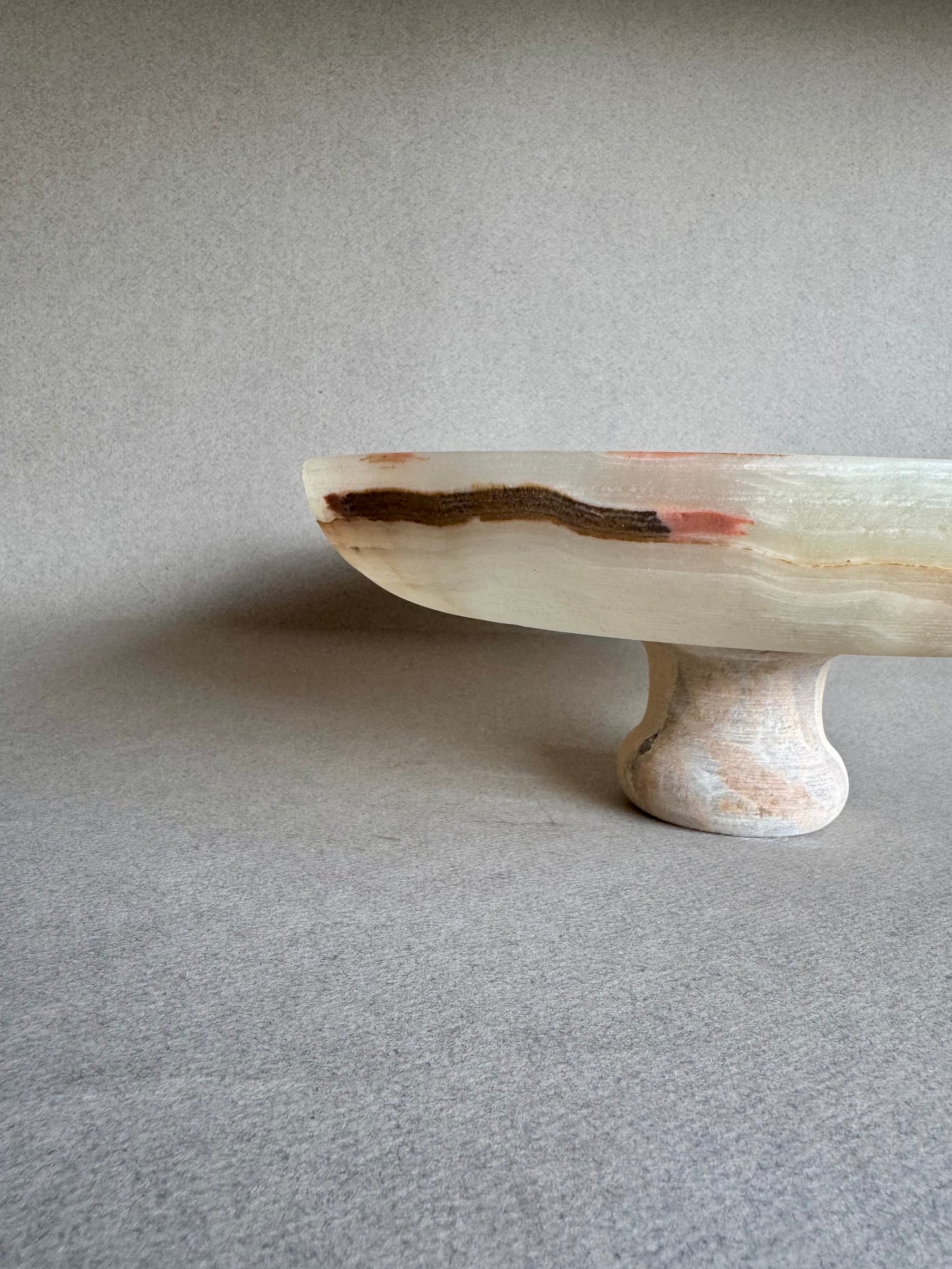 Opal, clay, and sand | SAÉA Centerpiece Pedestal Bowl
