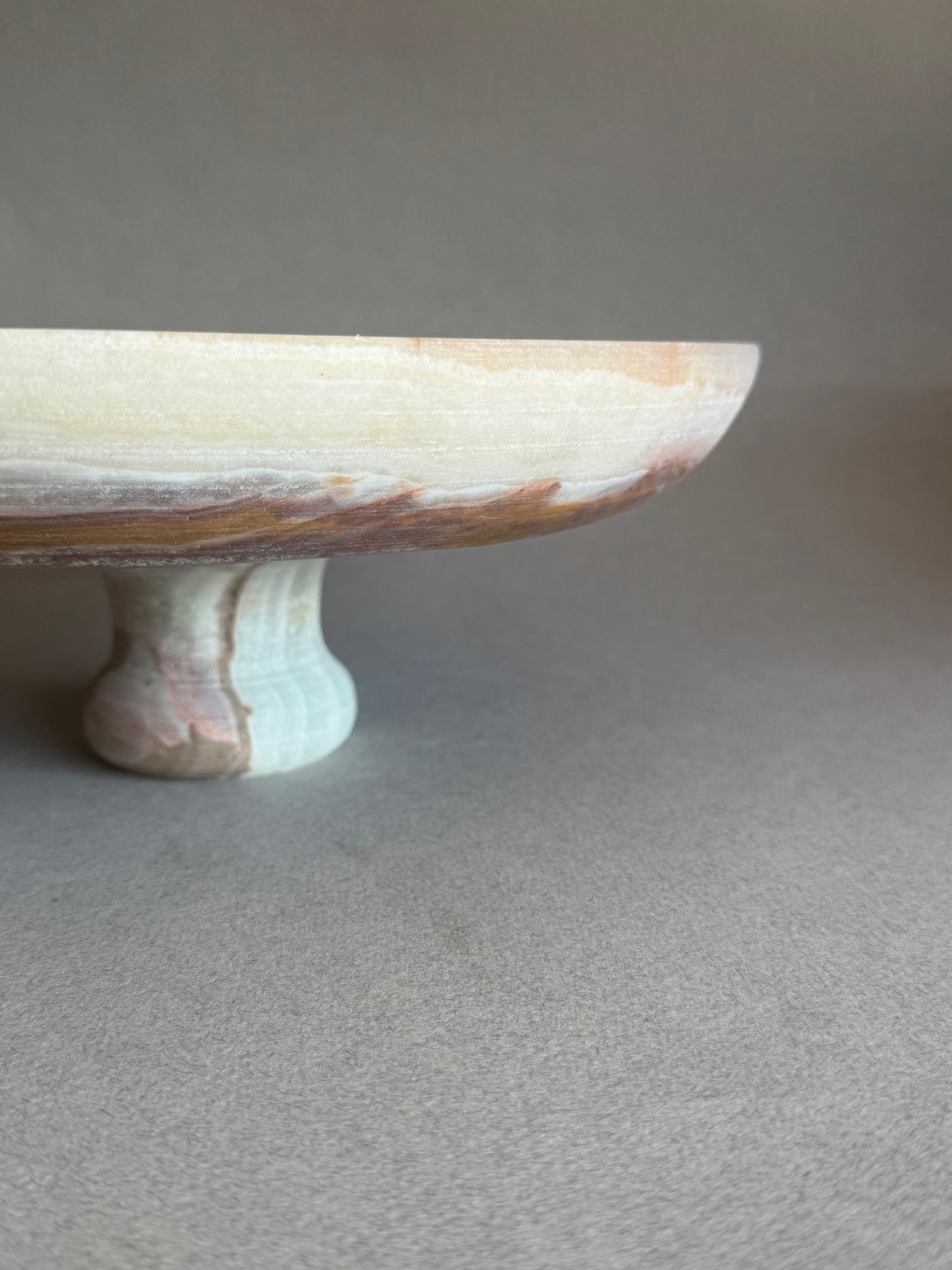Alabaster, caramel, and sienna | SAÉA Centerpiece Pedestal Bowl