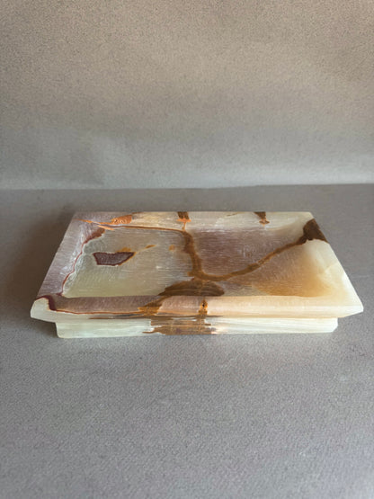 Cream, honey, and terracotta | SAÉA Onyx Catchall Tray
