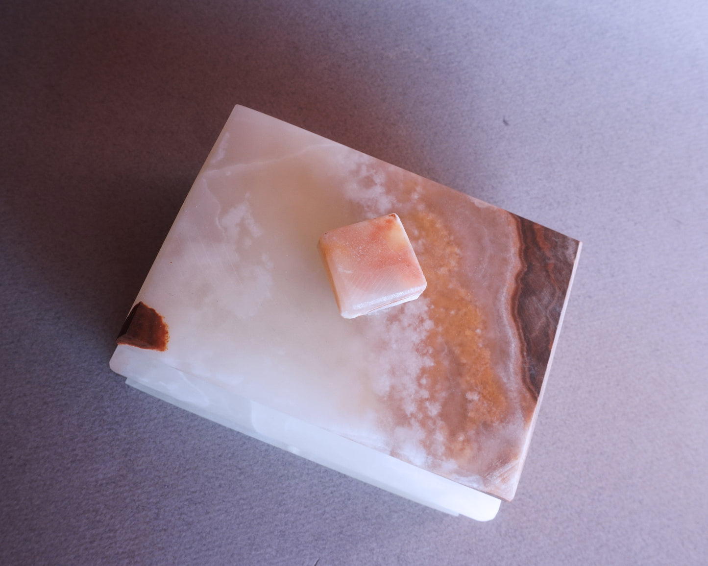 Ivory, golden honey, and rust | SAÉA Storage Box with Lid