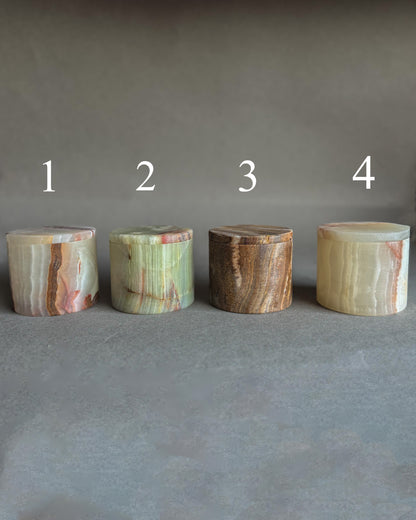 Petite Keepsake Jars | Hand-carved from Natural Stone