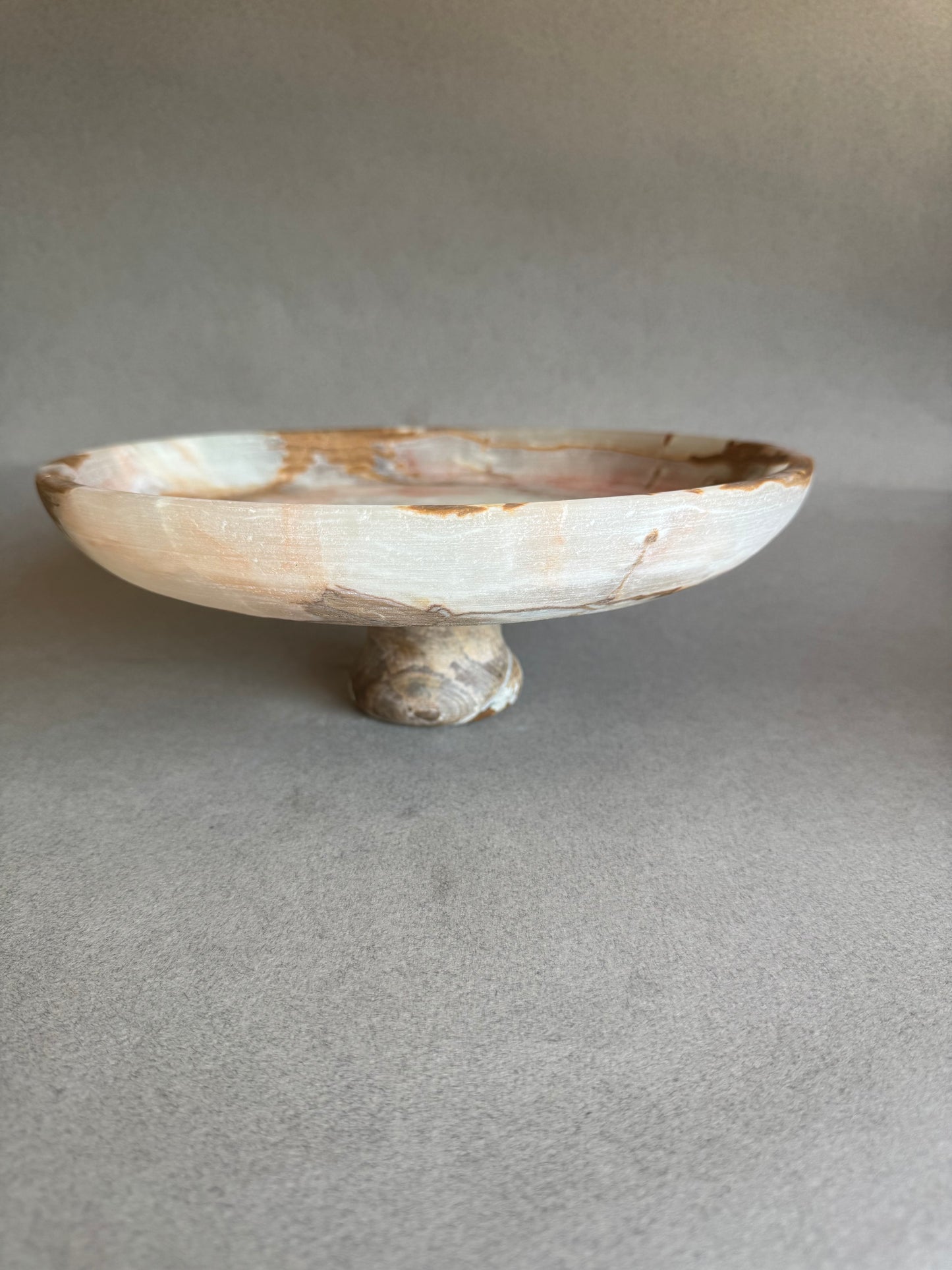 Honey, amber, and terracotta | SAÉA Centerpiece Pedestal Bowl