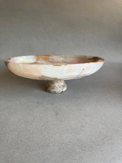 Honey, amber, and terracotta | SAÉA Centerpiece Pedestal Bowl