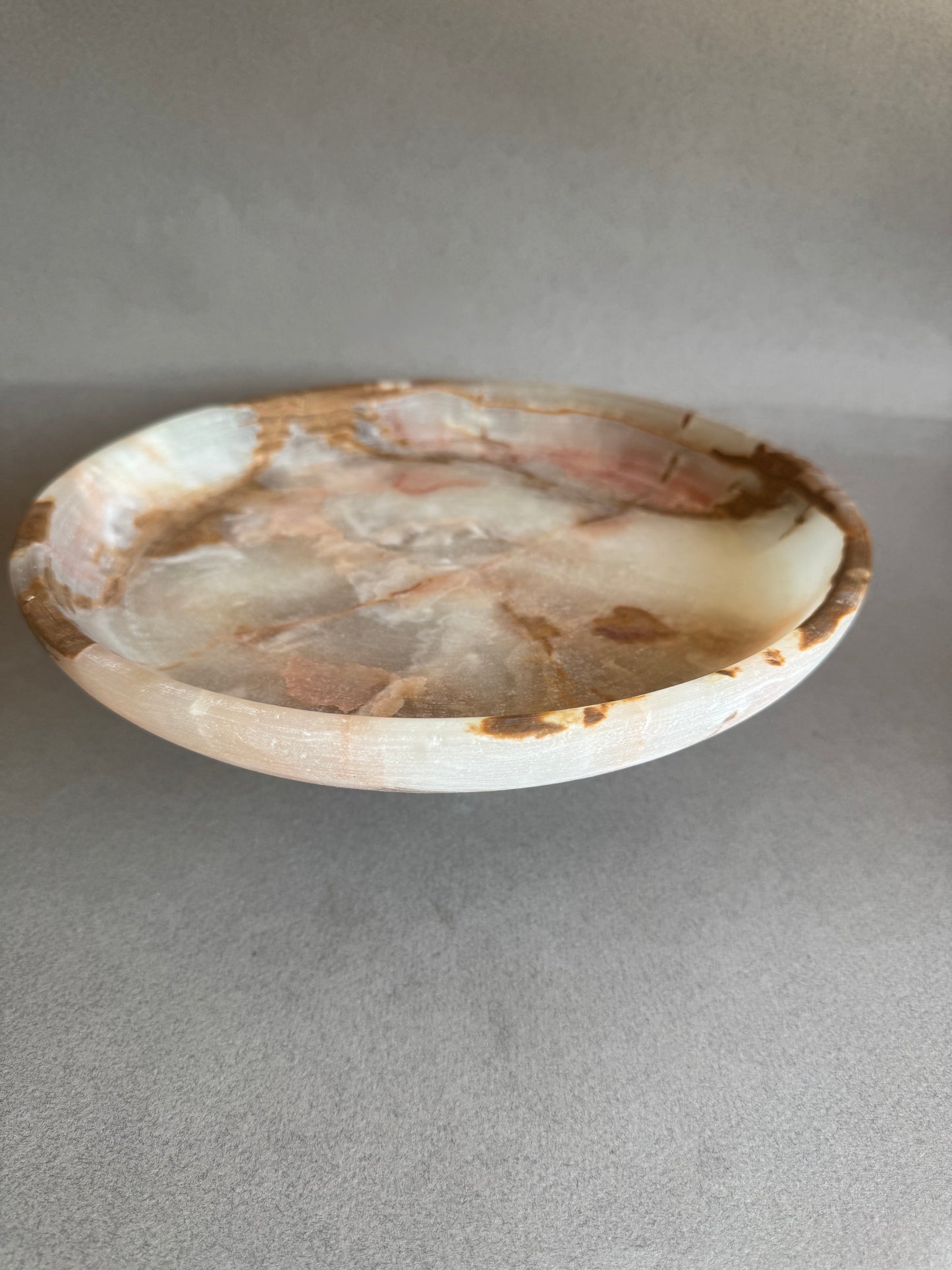 Honey, amber, and terracotta | SAÉA Centerpiece Pedestal Bowl