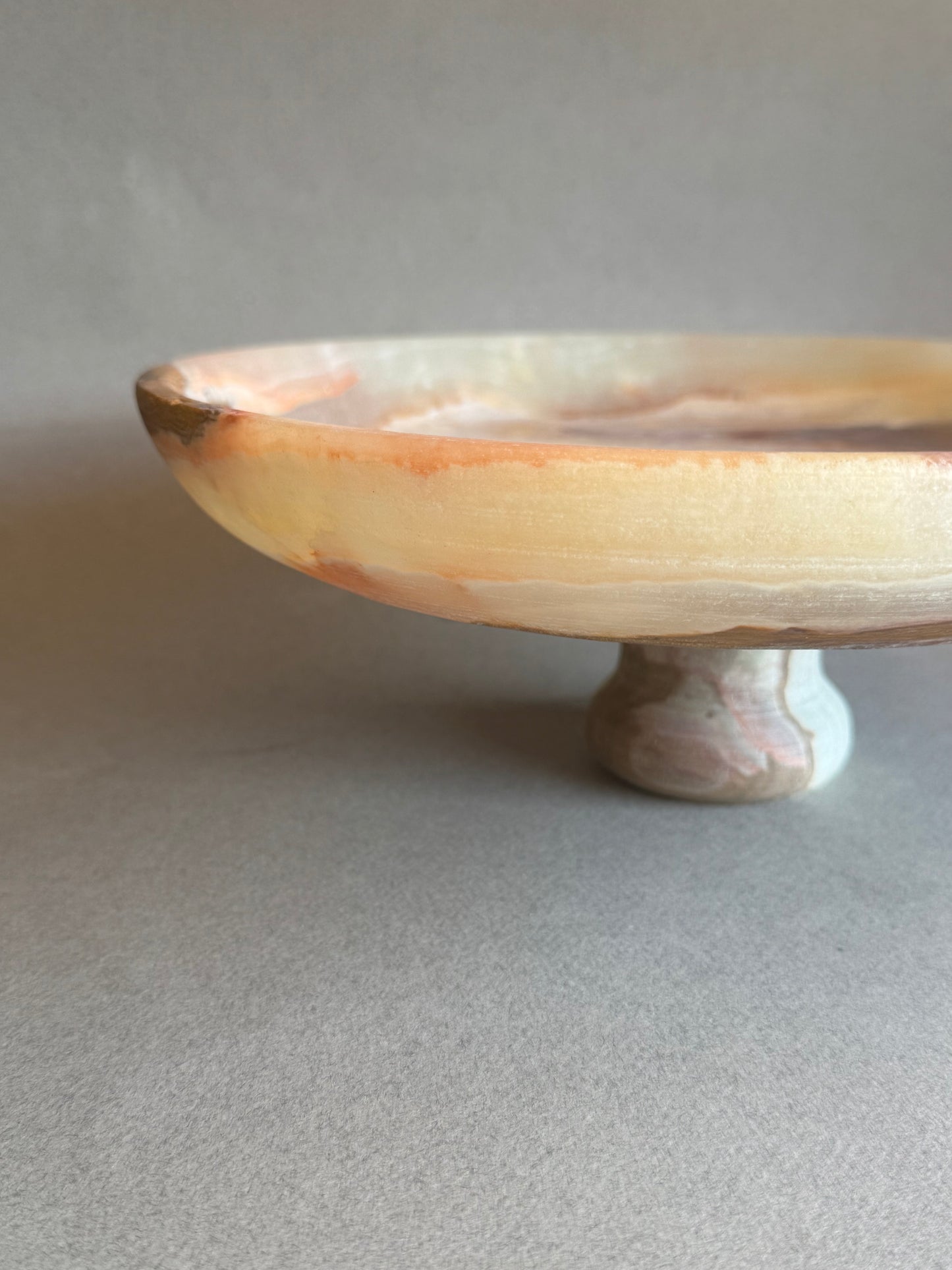 Alabaster, caramel, and sienna | SAÉA Centerpiece Pedestal Bowl