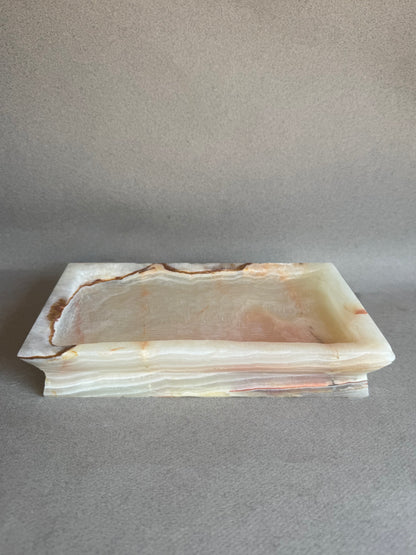 Ivory, apricot, and clay | SAÉA Onyx Catchall Tray