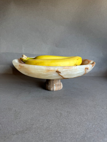Amber, mocha, and cream | SAÉA Centerpiece Pedestal Bowl