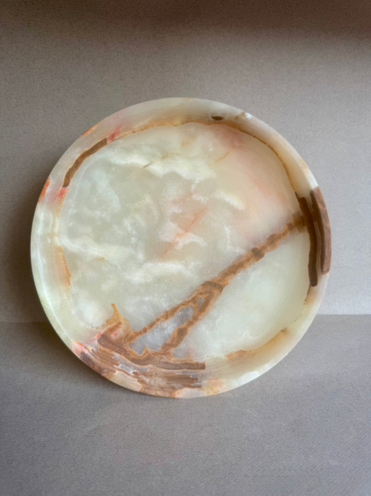 Opal, clay, and sand | SAÉA Centerpiece Pedestal Bowl