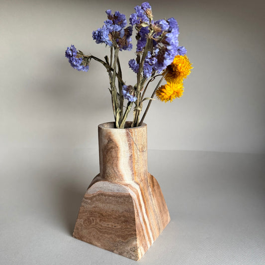 Striped brown & cream | SAÉA Dune Vase