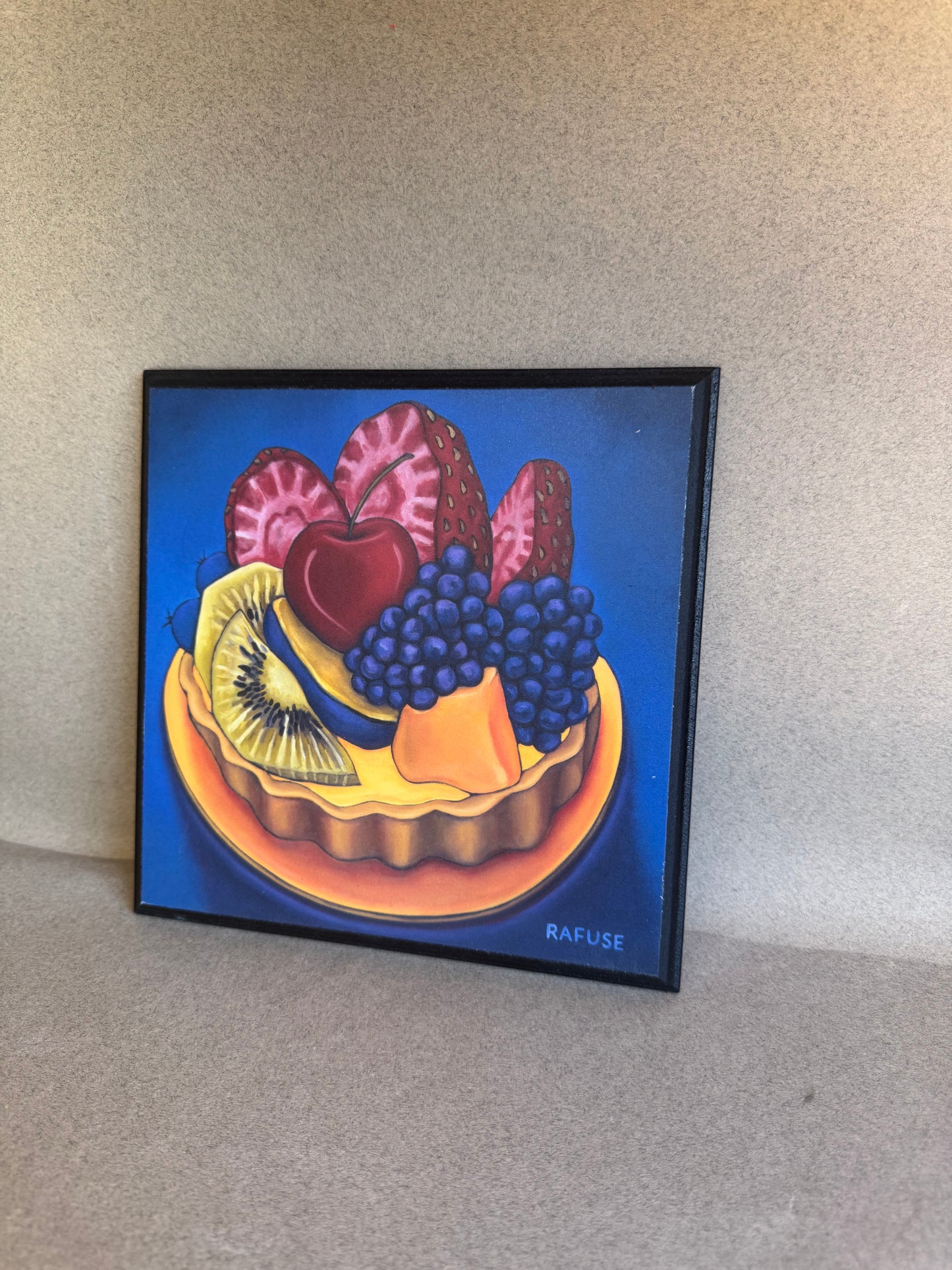 Vintage Fruit Tart Wall Plaque | Rafuse