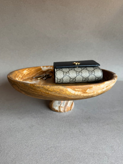 Ivory, blush, and sandstone | SAÉA Centerpiece Pedestal Bowl