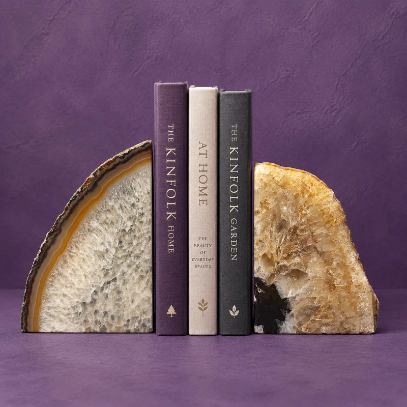 Smokefall | SAÉA Agate Bookends (Set of 2)